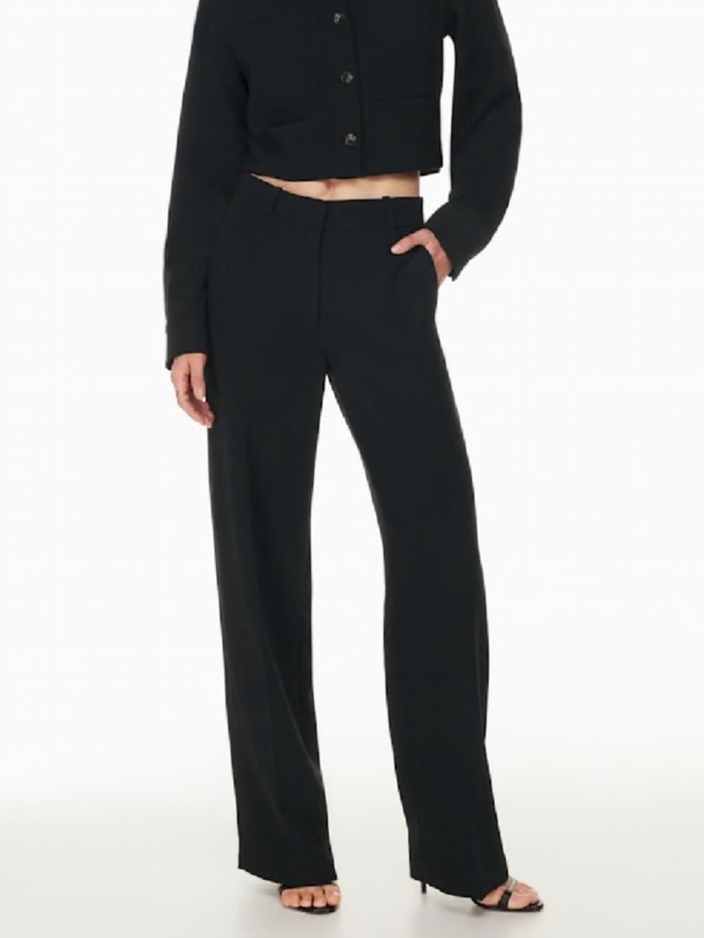 Aritzia Wilfred Author Wide Leg Pant in Black Size 00